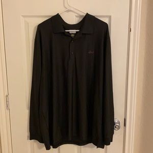 Greg Norman Play Dry, Black, long sleeve polo XXL